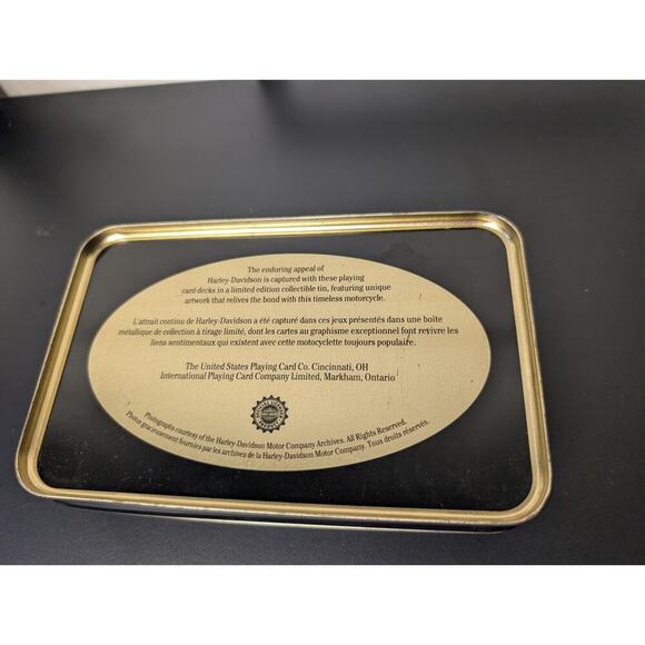 Vtg 1997 Harley Davidson 2 Decks Cards Numbered Limited Edition Collector Tin - Picture 5 of 8